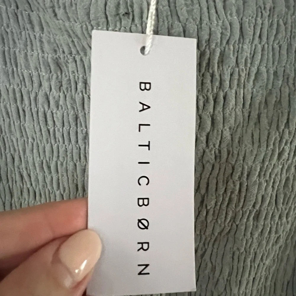 Baltic Born Sage Green Off-Shoulder Midi Dress - Picture 5 of 9